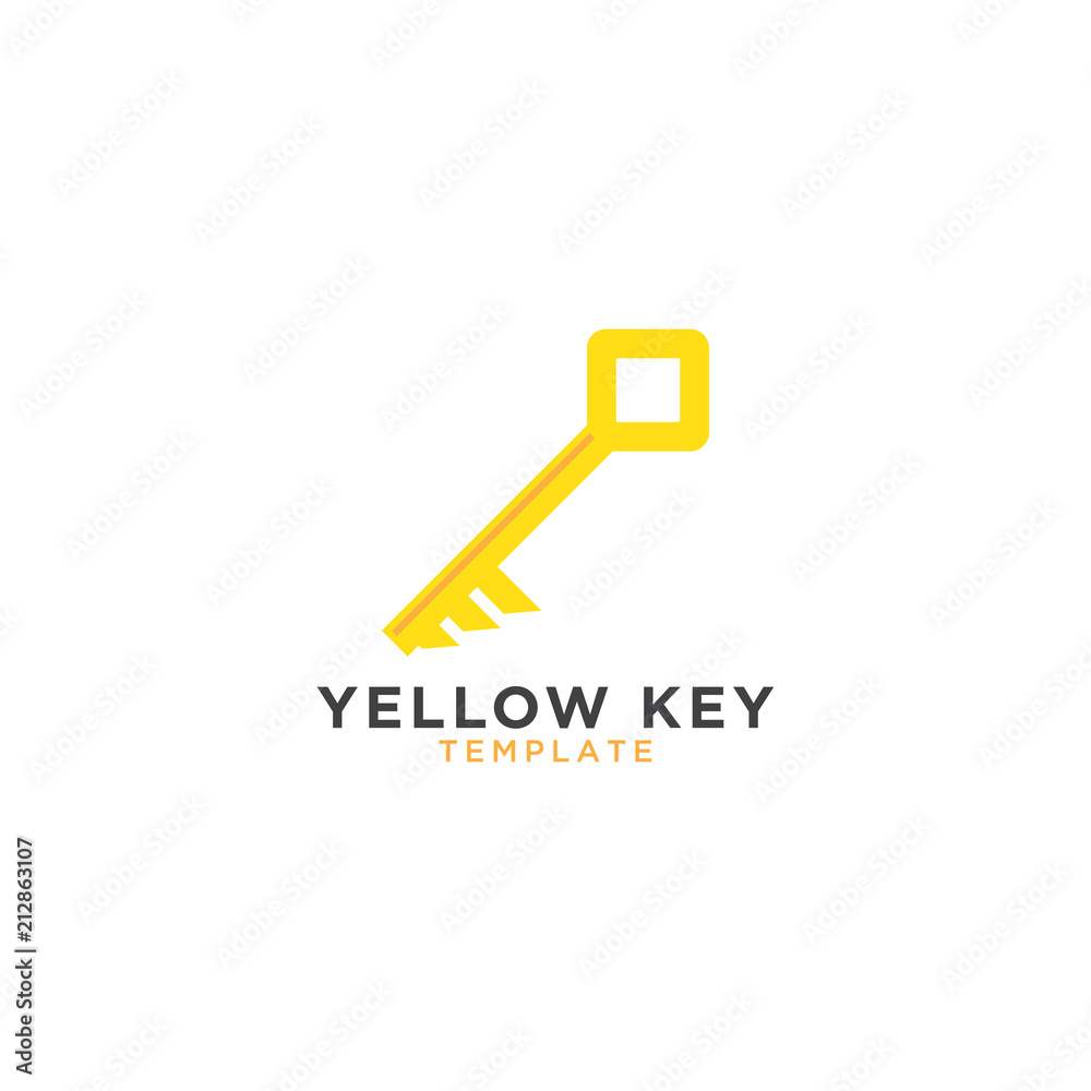 Yellow key graphic design template Yellow key graphic design template