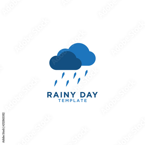 Rainy day logo graphic design template