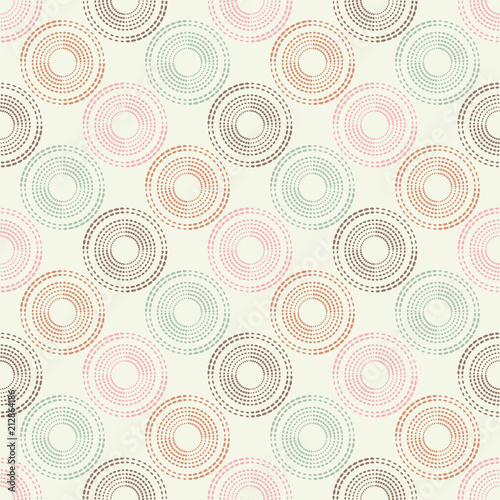 Polka dot seamless pattern. Hand hatching. Brushwork. Geometric background. Scribble texture. Тextile rapport.