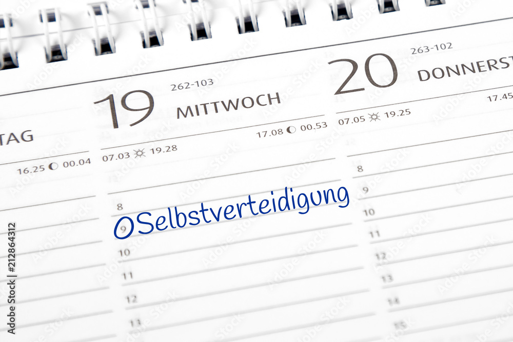 Eintrag im Kalender: Selbstverteidigung Eintrag im Kalender: Selbstverteidigung
