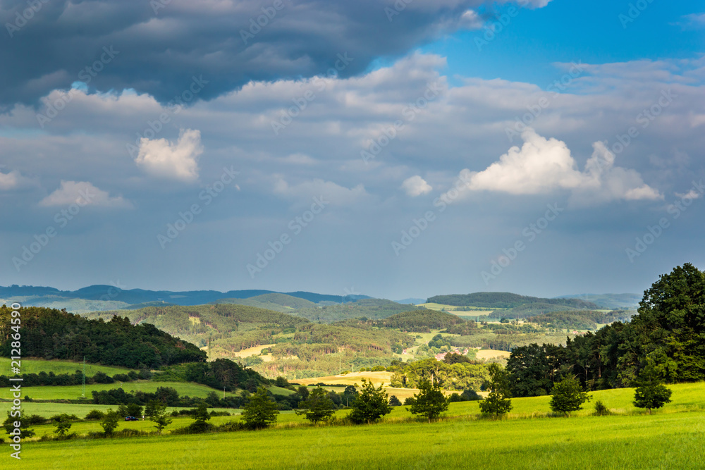 Beautiful Czech countryside on summer day.