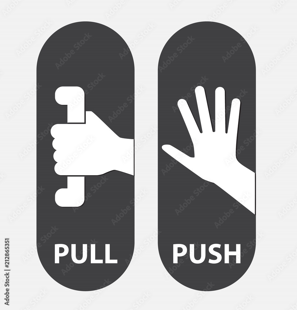 push and pull, vector illustration Stock Vector Adobe Stock