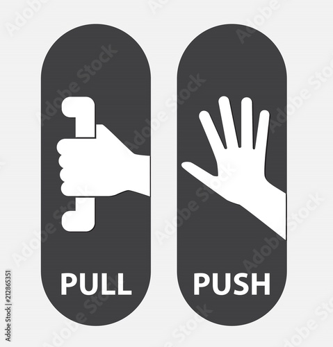 push and pull, vector illustration photo