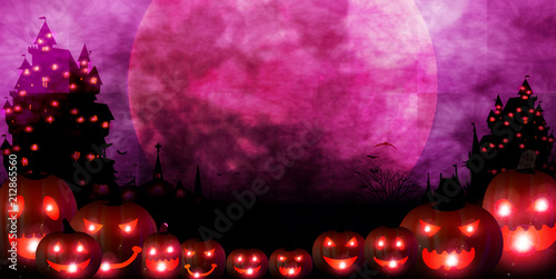 ハロウィン　カボチャ　秋　背景