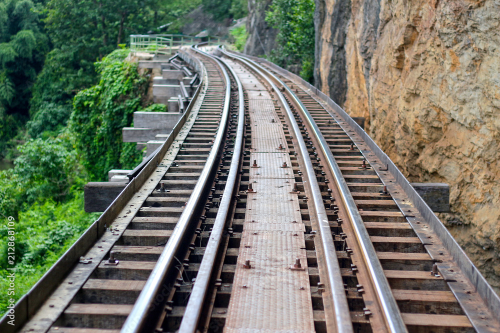 Background of railway and natural. Background of railway and natural.