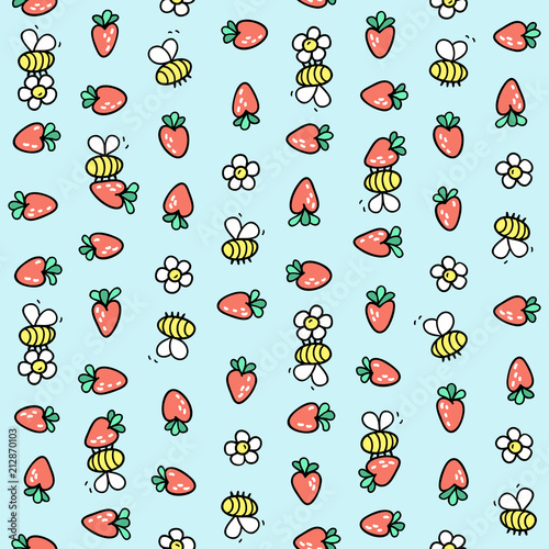 Sweet summer time seamless pattern. 