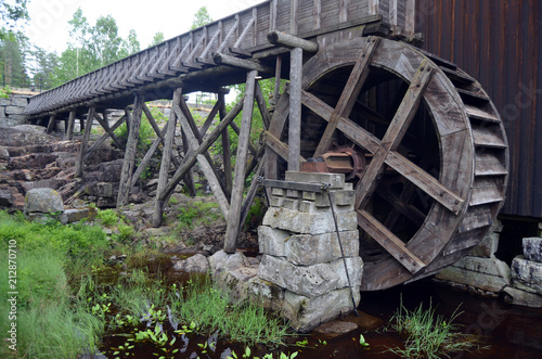 Watermill. One of the 2 working in Norway.  Degerness,Norway
