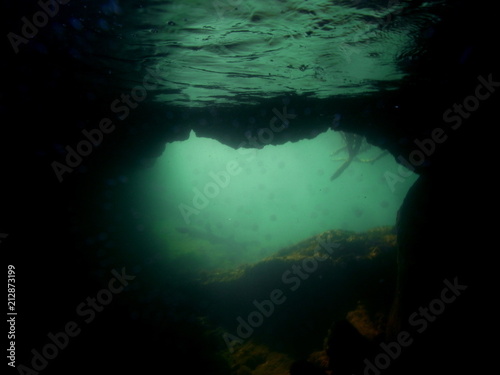 Underwater Cave, Los Tuneles, Isla Isabela, Galapagos, Equador