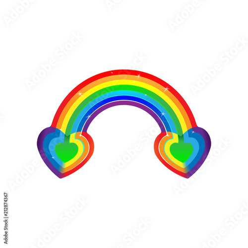 Two heart rainbow. Very cool vector is when we actually combined the two hearts together with a rainbow, the combination, the blend, is more potent love sign than either one alone