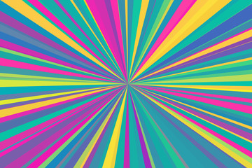 Multicolor abstract rays background. Colorful stripes beam pattern. Stylish illustration modern trend colors.