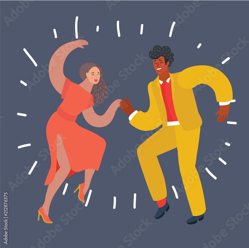 Dancer couple swing, bebop 