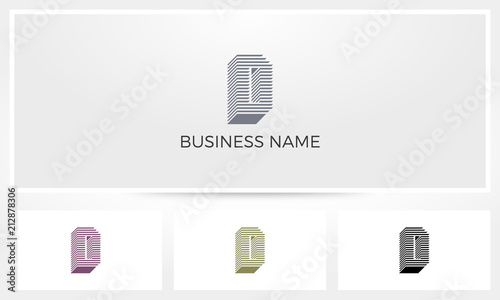 D Letter Stack Layer Logo