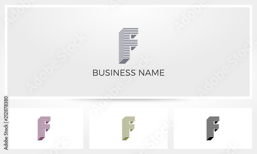 F Letter Stack Layer Logo