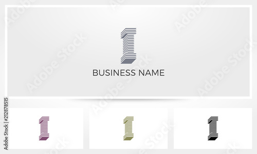 I Letter Stack Layer Logo