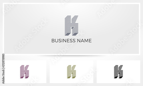 K Letter Stack Layer Logo