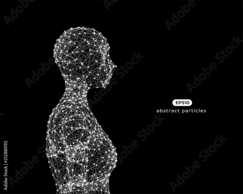 Abstract vector illustration of human bust.