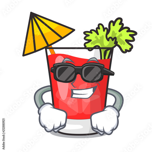 Super cool bloody mary character cartoon