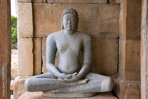 Statue of a Jain tirthankara, Panchakuta Basadi,or Panchakoota Basadi  Kambadahalli, Mandya district, Karnataka.