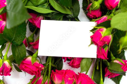 Business card on a floral background