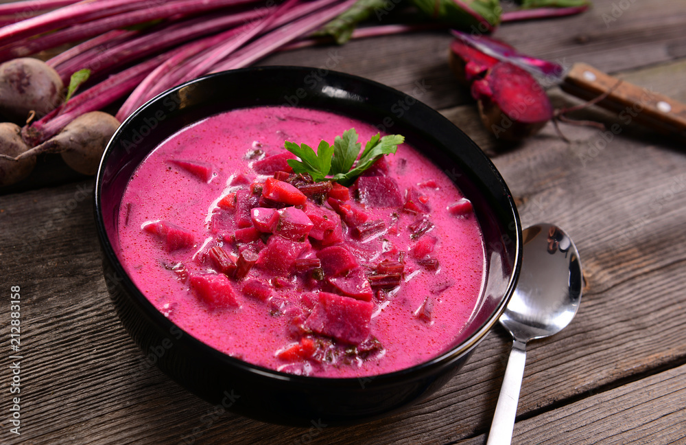 Beetroot creamy soup