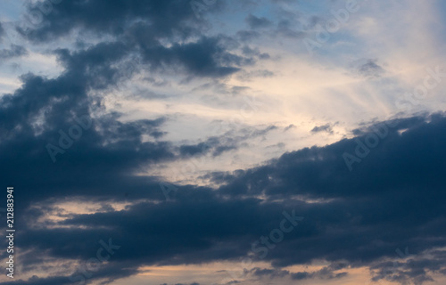 Dark and white clouds