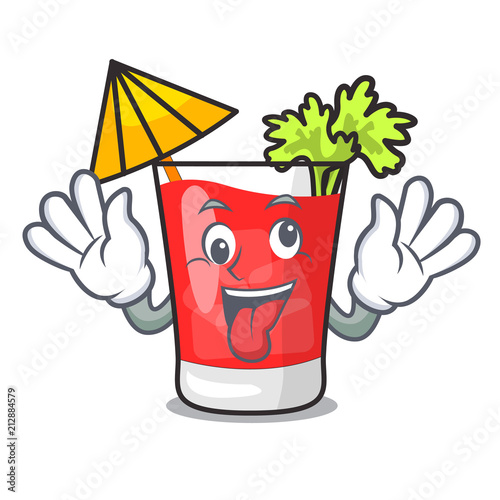Crazy bloody mary mascot cartoon