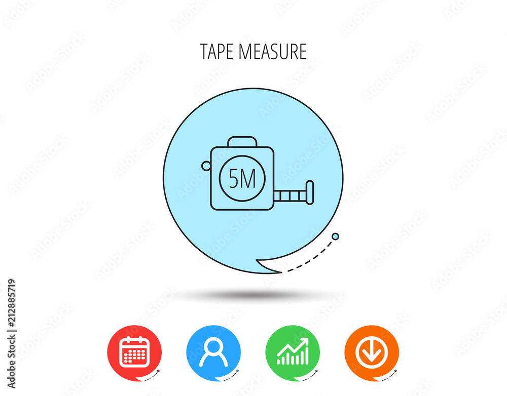 Tape measurement icon. Roll ruler sign. Tape measurement icon. Roll ruler sign.