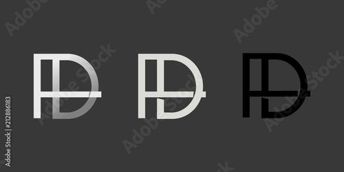 FD logo, monogram, vector