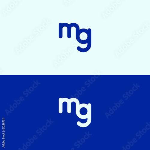 MG logo, monogram, vector