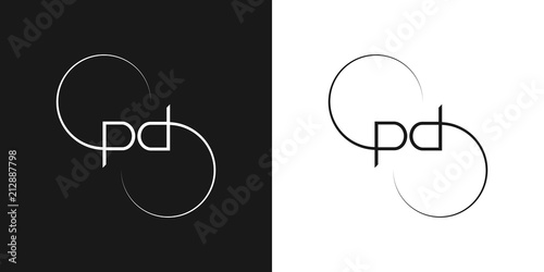 PD logo, monogram, vector