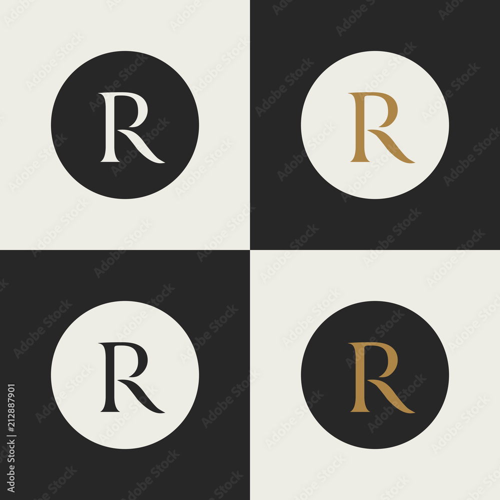 R logo, monogram, vector R logo, monogram, vector
