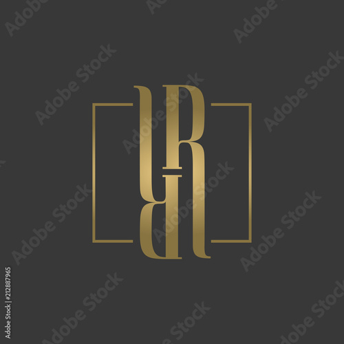 RR logo, monogram, vector