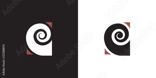 Spiral logo, illustration, vector