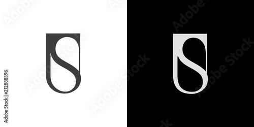 US, SU logo, monogram, vector photo