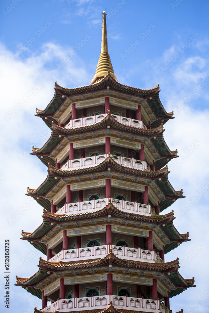 Pagoda tower at Chin Swee temple near Genting Highlands Malaysia Pagoda tower at Chin Swee temple near Genting Highlands Malaysia