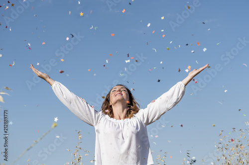 Beautiful woman posing in the park