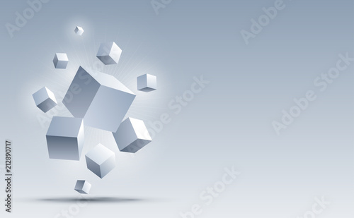 Science and technology. Big data and Internet connection. Vector illustration.