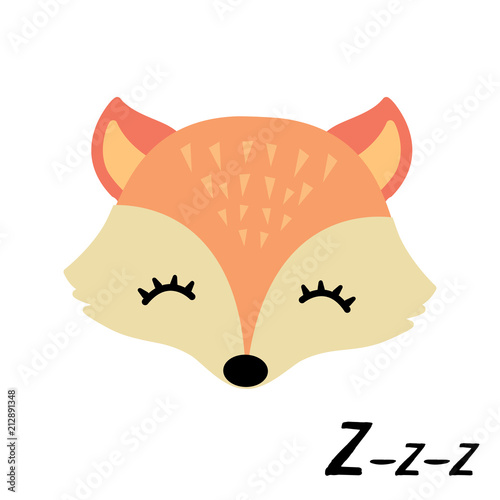 Cute little sleepy fox