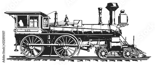 steam locomotive railway  vector  isolated - Lokomotive Lok