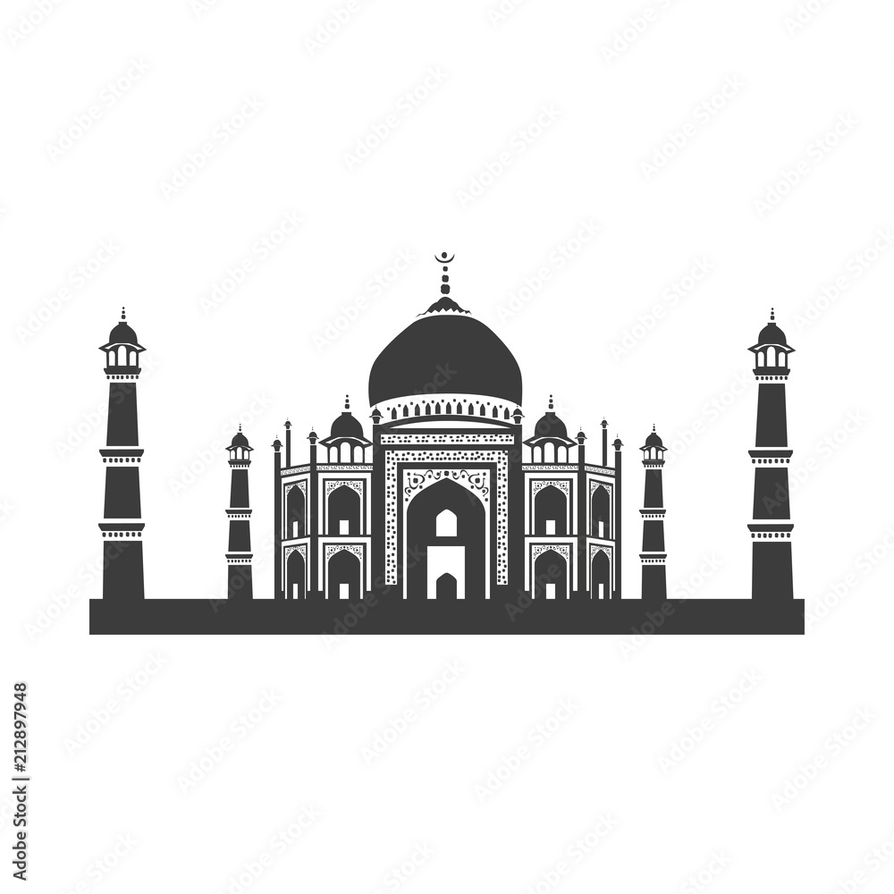 Vector icon of Taj Mahal
