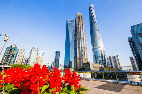 Photography Urban building skyscrapers in Shanghai Financial District