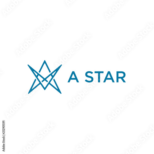 Letter  A Star Logo (ID: 212901591)