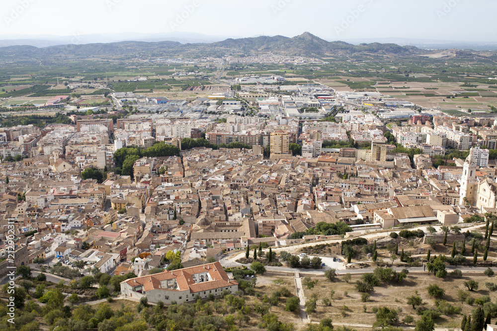 Vista panorámica de Játiva, Valencia