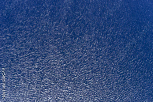 View of sea from the plane.