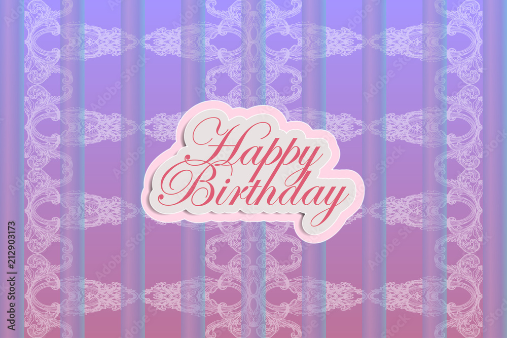 happy birthday card illustration
