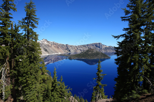 Pure Blue Lake, Crater Lake National Park, Oregon, USA