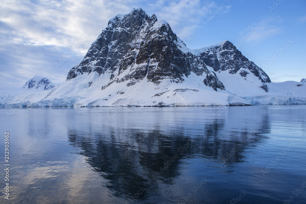 Antarctic, Antarctic Peninsula, glaciated mountains in Lemaire Channel Antarctic, Antarctic Peninsula, glaciated mountains in Lemaire Channel