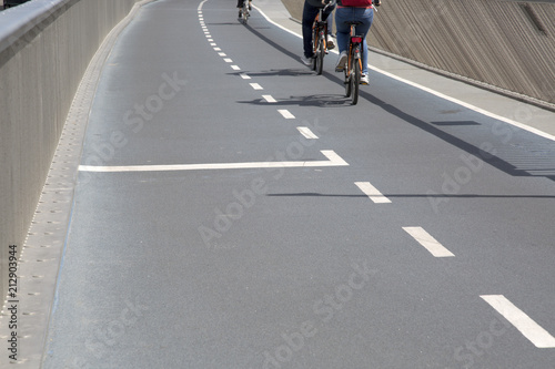 Cyclists on Bike Lane; Copenhagen