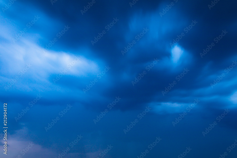 Thunderclouds in the sky as a background