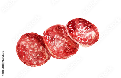 Three slices if salami